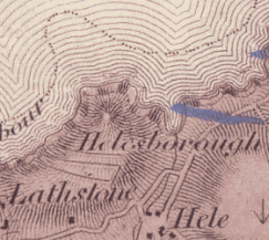 Hillsborough ramparts (Ordnance Survey 1809-1838)