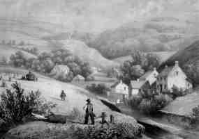 Print of beach Road, possibly G Rowe c1840 (Ilfracombe Museum ILFCM 8048)