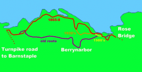 Ilfracombe to Combe Martin Trust (Based on Beaumont 1989 p 105)